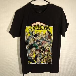 My Hero Academia Funimation Shirt M Mens Black Anime Graphic Tee Shonen Jump